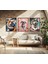 Modern Tarz Mdf Plastik Çerçeveli 3'lu Dekoratif Tablo 45 3