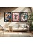 Modern Tarz Mdf Plastik Çerçeveli 3'lu Dekoratif Tablo 45 4