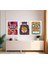 Modern Tarz Mdf Plastik Çerçeveli 3'lu Dekoratif Tablo 201 2