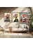 Modern Tarz Mdf Plastik Çerçeveli 3'lu Dekoratif Tablo 114 3