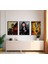 Modern Tarz Mdf Plastik Çerçeveli 3'lu Dekoratif Tablo 190 1