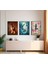 Modern Tarz Mdf Plastik Çerçeveli 3'lu Dekoratif Tablo 128 1