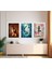 Modern Tarz Mdf Plastik Çerçeveli 3'lu Dekoratif Tablo 128 2