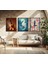 Modern Tarz Mdf Plastik Çerçeveli 3'lu Dekoratif Tablo 128 3
