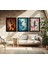 Modern Tarz Mdf Plastik Çerçeveli 3'lu Dekoratif Tablo 128 4