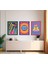 Modern Tarz Mdf Plastik Çerçeveli 3'lu Dekoratif Tablo 175 1