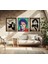Modern Tarz Mdf Plastik Çerçeveli 3'lu Dekoratif Tablo 164 3