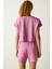 Pembe Bisiklet Yaka Silky Touch Tişört 5