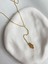 Collection Lacivert ve Gold Cift Taraflı Charm Altın Kaplama Dekolte Y Gold Kolye 3