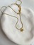 Collection Mini Taşı Göz Charm Yılan Zincir 45 cm Altın Kaplama Gold Kolye 3