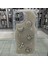 iPhone 11 Uyumlu 3D Kabartmalı Şeffaf Silikon Kılıf Inci Taş Kalp Desenli Kamera Korumalı Kapak 1
