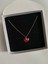 Collection Gümüş Mini Kırmızı Yelpaze Charm 45 cm Çelik Kolye 3