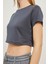 Bisiklet Yaka Crop Soft T-Shirt 3