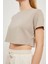 Bisiklet Yaka Crop Soft T-Shirt 3