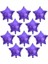 Mor Mini Shape Yıldız Folyo Balon 6 Adet 1
