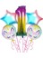 Gökkuşağı Unicorn 1 Yaş Folyo Balon 5 Li Set 1