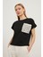 Cep Detaylı Bisiklet Yaka T-Shirt 1