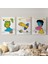 Pop Art Renkli Dekoratif Duvar Tablosu Üçlü SET-ES-117 2