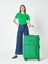 Benetton 2800 3'lü Set Ultra Light Hafif Lüx Kumaş Tekerlekli Valiz 2