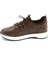 Erkek Kahve Likralı Lastik Bağcıklı Hakiki Deri Comfort Sneaker 3