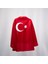 Ay Yıldız Baskılı Türk Bayraklı Kırmızı Pelerin 1
