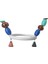 Renkli Boncuklu Oval Halkalı Papağan Salıncağı 15 cm-23 cm 3