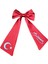Ay Yıldız Atatürk Imzalı Fiyonklu Kırmızı Saç Tokası 1