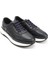 Erkek Lacivert Bağcıklı Hakiki Deri Comfort Sneaker 1
