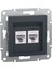 Asfora Antrasit İkili RJ45 Cat6 Priz 1