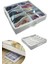 Ayakkabı Saklama Çantası 10 Bölmeli Shoes Under Ayakkabı Hurcu - Siyah Beyaz-Findit 3