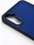Samsung Galaxy A54 Uyumlu Deri Görünümlü Sert Kapak Kılıf Lacivert 3