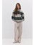 Kapüşonlu Çizgili Sweatshirt 1