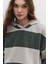 Kapüşonlu Çizgili Sweatshirt 2