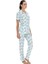 Kadın Mavi Pijama Takım 20087 2