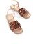 MİA028-3012 Hakiki Deri Kadın Günlük Ortopedik Bronz Tatil Sandalet 3