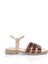 MİA028-3012 Hakiki Deri Kadın Günlük Ortopedik Bronz Tatil Sandalet 4
