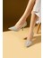 Metal Destekli Ince Topuklu Simli Kadın Stiletto 018-030-25sım 2