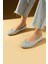 Simli Fiyonk Detaylı Rahat Taban Comfort Kadın Babet 57-47-25SIM 1