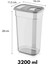 3’lü Sürgülü Kapaklı Saklama Kabı Seti – Antrasit Renk (3200 Ml, 2000 Ml, 1300 Ml) 3