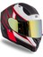 Strada Competition Beyaz-Kırmızı-Siyah Kask ( Güneş Vizörlü ) 1