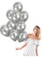 Vıp 100PCS Shıny Metallıc Silver Balloon Vıp Kalite Parlak Metalik Gümüş Balon Helyum Gazı Uyumludur 1