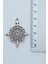 Viking Vegvisir Pusula Gümüş Kaplama Deri İp Kolye 3