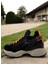 Snicker Y050325 Siyah Çok Renkli Bağcıklı Tam Ortopedik Kadın Sneaker Günlük Spor Ayakkabı 3