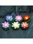 Dekor Düğün Mumları 6 Adet Işıklı Su Mumu Suda Yüzen Lotus Çiçekleri Pilli Mum Water Floating Candle 3