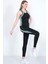 Kadın Yüksek Bel Likralı Toparlayıcı Dalgıç Kumaş Koşu & Fitness Yoga & Pilates Spor Crop-Tayt 2 Li Takım 5