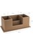 Masaüstü Deri Organizer Kalemlik 4 Gözlü Desktop Organizer Rainbow Vegan 10X12X25 Cm. 3