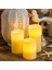 Warm Light LED Remote Control Electronic Candle Kumandalı Gün Işığı Işıklı Mum 3lü Set Işıklı Mum 3