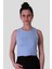 Crop Açık Mavi Kadın Kolsuz T-Shirt 587-04 1