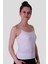 Lastik Askı Krem Kadın Kolsuz T-Shirt 580-04 1