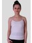 Lastik Askı Krem Kadın Kolsuz T-Shirt 580-04 2